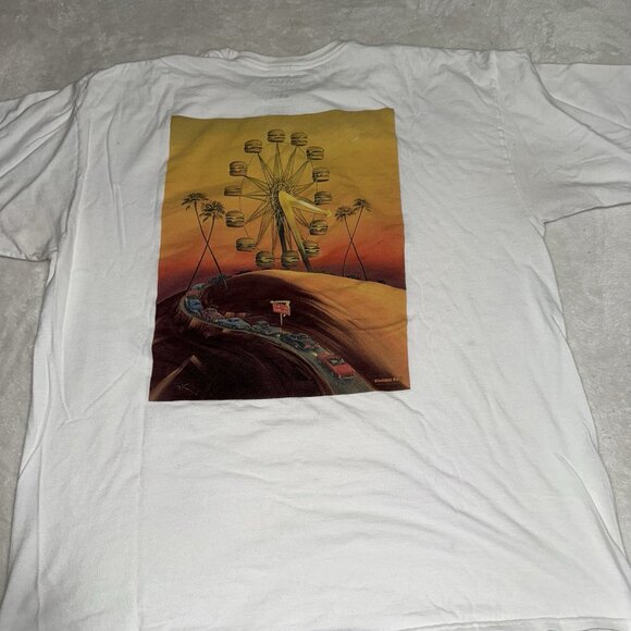 In N Out T Shirt Men XL White 2018 70th Anniversary Ferris Wheel Burger Graphic - Picture 6 of 7